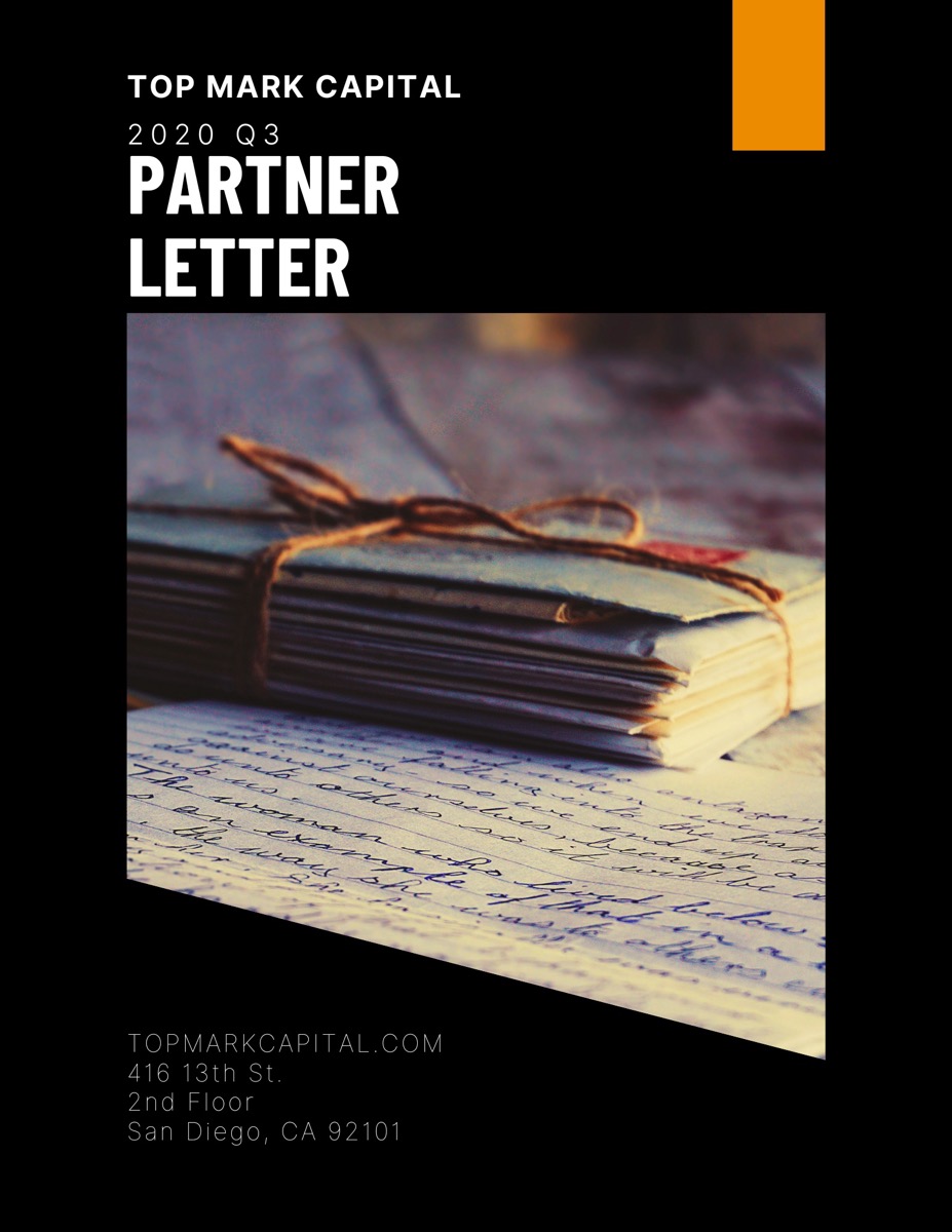 Top Mark Capital 2020 Q3 partner letter
